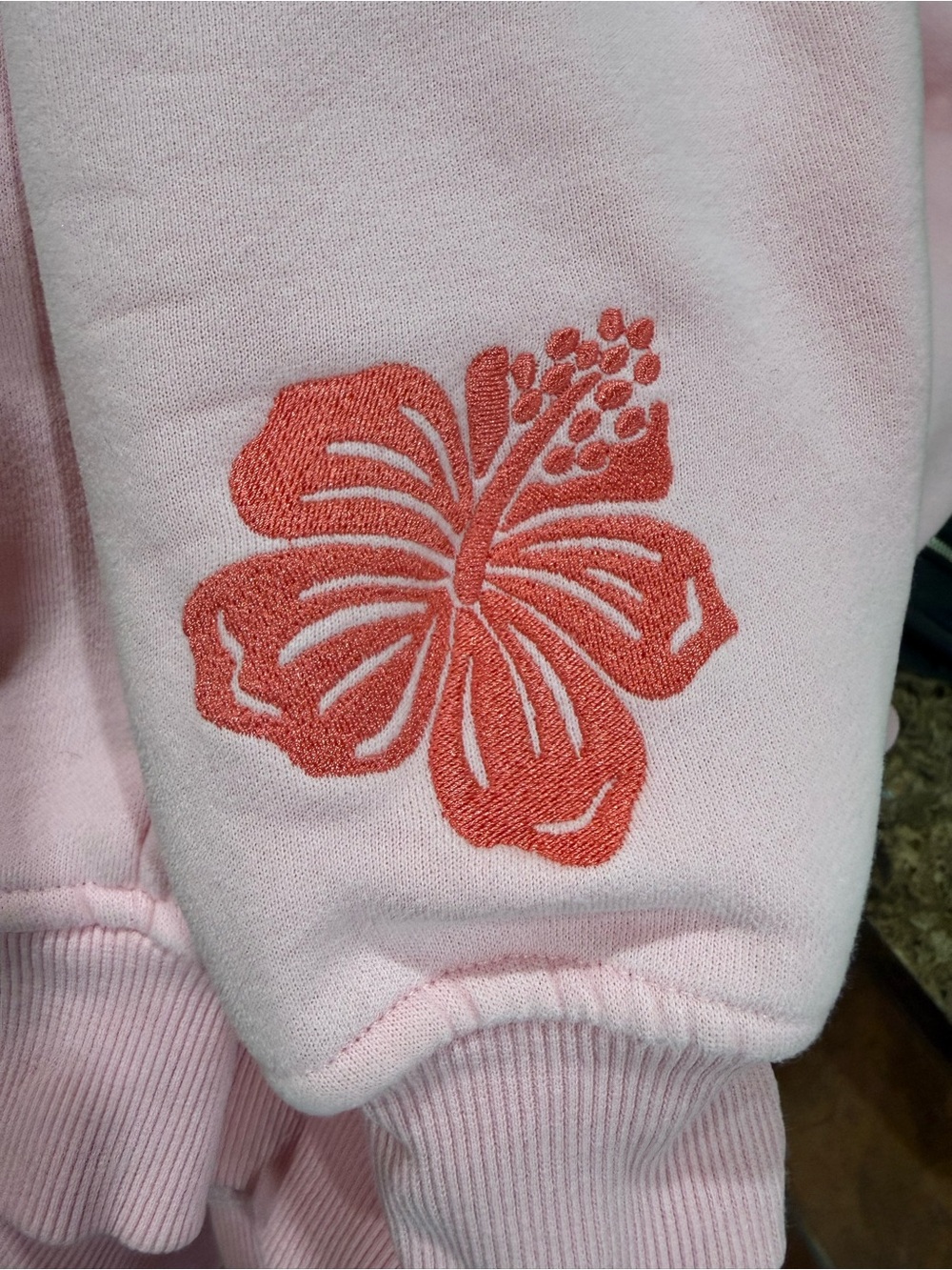 Pink Palm Puff “Everything Comes In Waves” Pink Hoodie, Size Extra Small - Picture 2 of 6